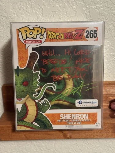 (SIGNED) Funko Pop! Funny Quote Dragonball Z Shenron #265 Chris Sabat No Cert