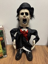 Rare Gemmy Zombie Butler Candy Bowl Animatronic With Box As Is Read