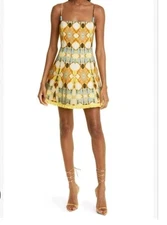 Christian Lacroix Multicolor Linen Blend Sleeveless Mini Dress Size XSmall