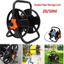 Reinforced Tough Garden Hose Pipe Reel Cart Trolley Free Standing Portable 50m