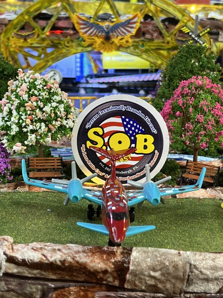 Matchbox Sky Busters 2009 Pusher Prop Aircraft Red Diecast Used EX Condition - Image 4 of 4