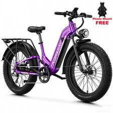 26" Fat Tire Electric Bikes for Adults 1800W 36MPH 85Miles Mountain Fast E-bike