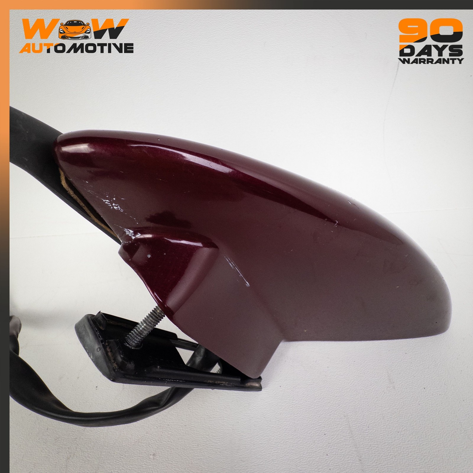 88-96 CHEVROLET CORVETTE C4 LEFT DRIVER SIDE VIEW MIRROR ASSEMBLY RED OEM