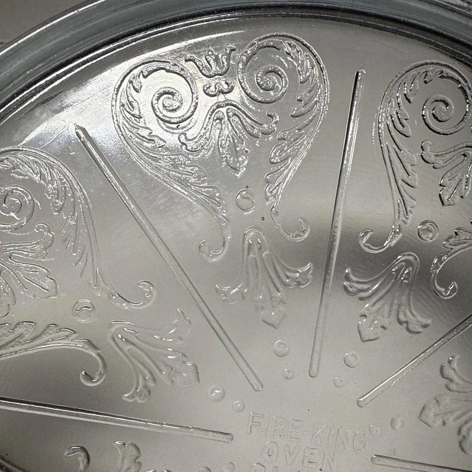 Fire King Oven Glass Serving Trivet Hot Plate Philbe Sapphire Blue Vintage 1940s - Image 4 of 4