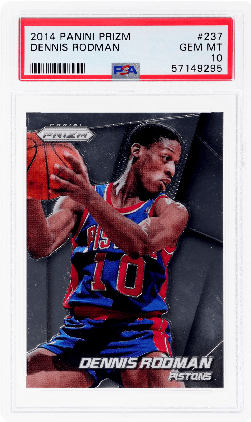 2014 Panini Prizm Dennis Rodman #237 PSA 10