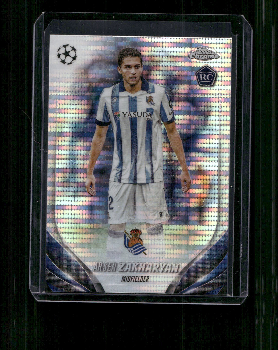 2023-24 Topps Chrome UEFA #141 Arsen Zakharyan Pulsar Refractor
