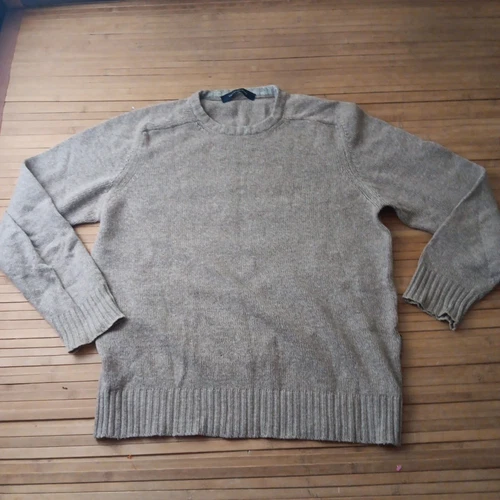 Maglione Uomo Valentino Jeans Marrone Lana Nylon Maglia Romania Vestibilità Grande