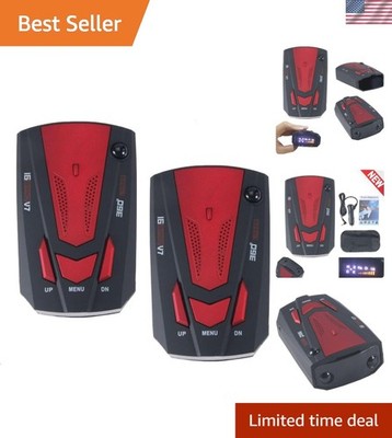 2PCS 360° GPS Radar Detectors - Highway/City Modes & Smart Filtering Technology