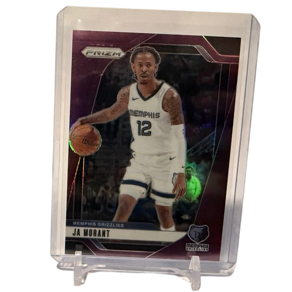 2024-25 Panini Prizm Ja Morant Purple #64 Grizzlies Serial #69/99