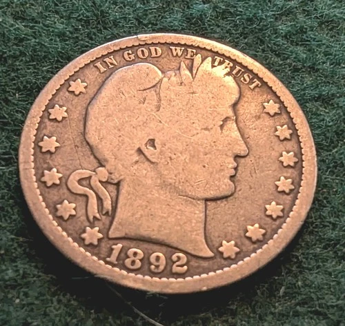 1892 25C Barber Quarter