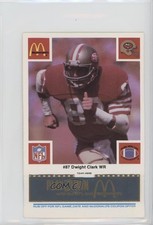 1986 McDonald's Play & Win San Francisco 49ers Blue Tab Dwight Clark 7uo