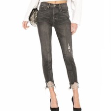 Frame Le Original Skinny Ankle Jeans 27 Rigid Re-Release Gray Sample Denim