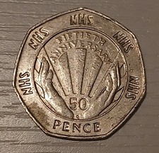 1998 NHS 50th anniversary fifty pence 50p coin - Available on eBay