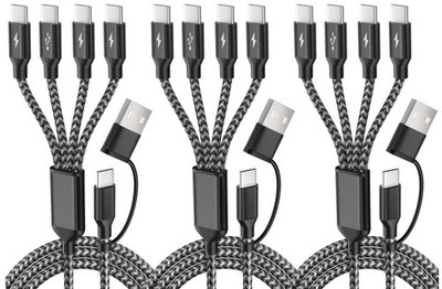 USB C Splitter Multi Charging Cable,USB A/C to USB C Charging Cord,Dual Type ...