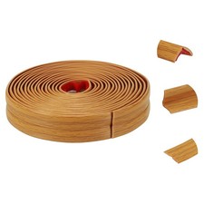 Wall Corner Protector, 0.8 in x 10 ft Peel and Stick Molding Trim, Yellow Oak