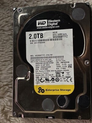 Western Digital RE 2TB 7.2K RPM 3.5''SATA(WD2000FYYZ) Internal HDD FREE SHIPPING