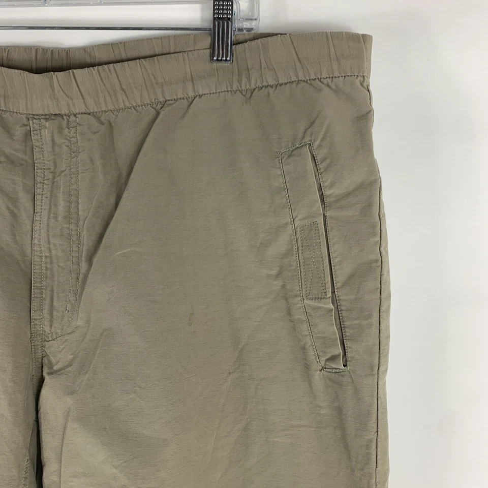 Shorts Columbia masculino grande cáqui bronzeado náilon elástico cintura cordões externos - Imagem 3 de 4