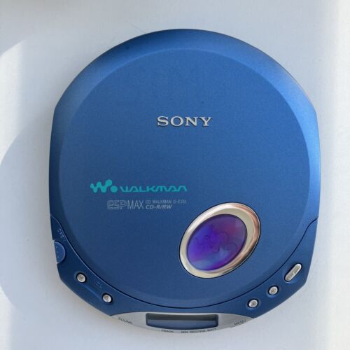 Sony D-E351 CD Walkman Discman CD-R/RW Portable CD Player ESP MAX Blue - Picture 1 of 10