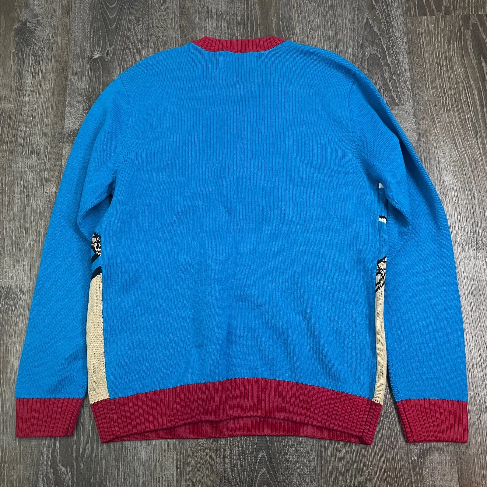 Ugly Christmas Sweater Unisex Knit Light Up Multicolor Pullover Graphic Size L