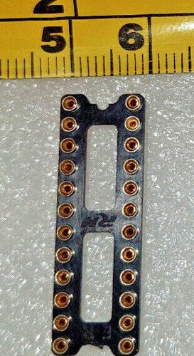 10 pcs. Low Profile IC Sockets 24 Pin Gold Robinson Nugent ITC243STG - Picture 3 of 9