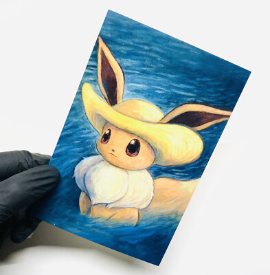 イーブイ　ゴッホ　アート　Van gogh museum ポケモン Pokémon Center × Van Gogh Museum: Eevee Postcard | eBay