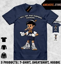Tee Shirt Matching AJ 4 SB Navy To Match Sneaker Sneakerhead Pinocchio T-Shirt