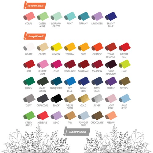 Siser Easyweed Heat Transfer Vinyl 12" x 5 Yards - Picture 2 of 50