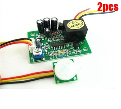 2Pcs 12V Pir Ir Pyroelectric Infrared Module Adjustable Relay Output Sensor I iy