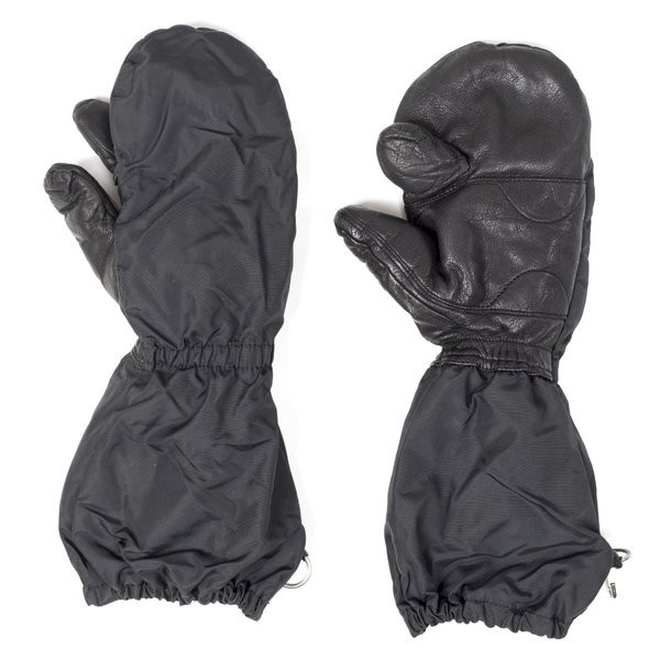 Swiss Army Mittens With Trigger Finger Military Leather Fur Lined