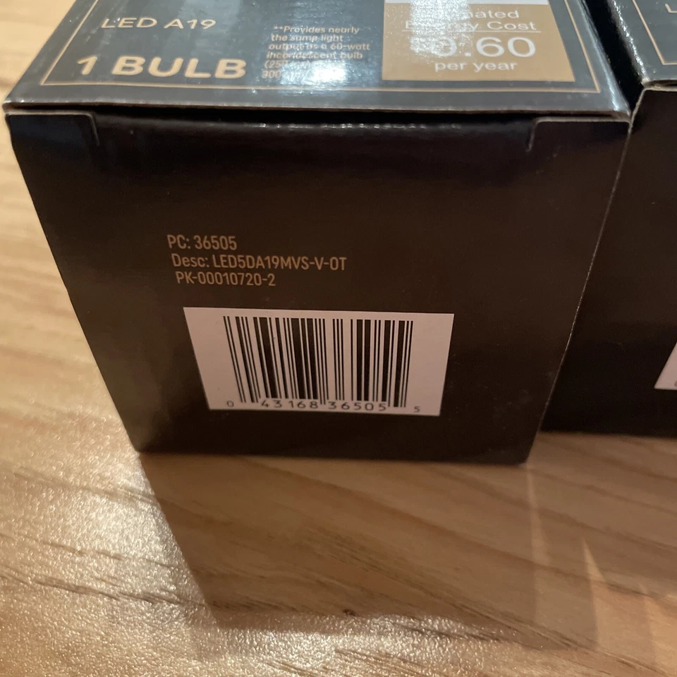 2 GE: LED A19 Amber Vintage Style Light Bulb- Dimmable 5 Watt-60 Watt Equivalent - Image 2 of 4