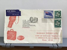 New Zealand 1962 Harold Tetley Ltd  Air Mail to  England  stamps cover R31728