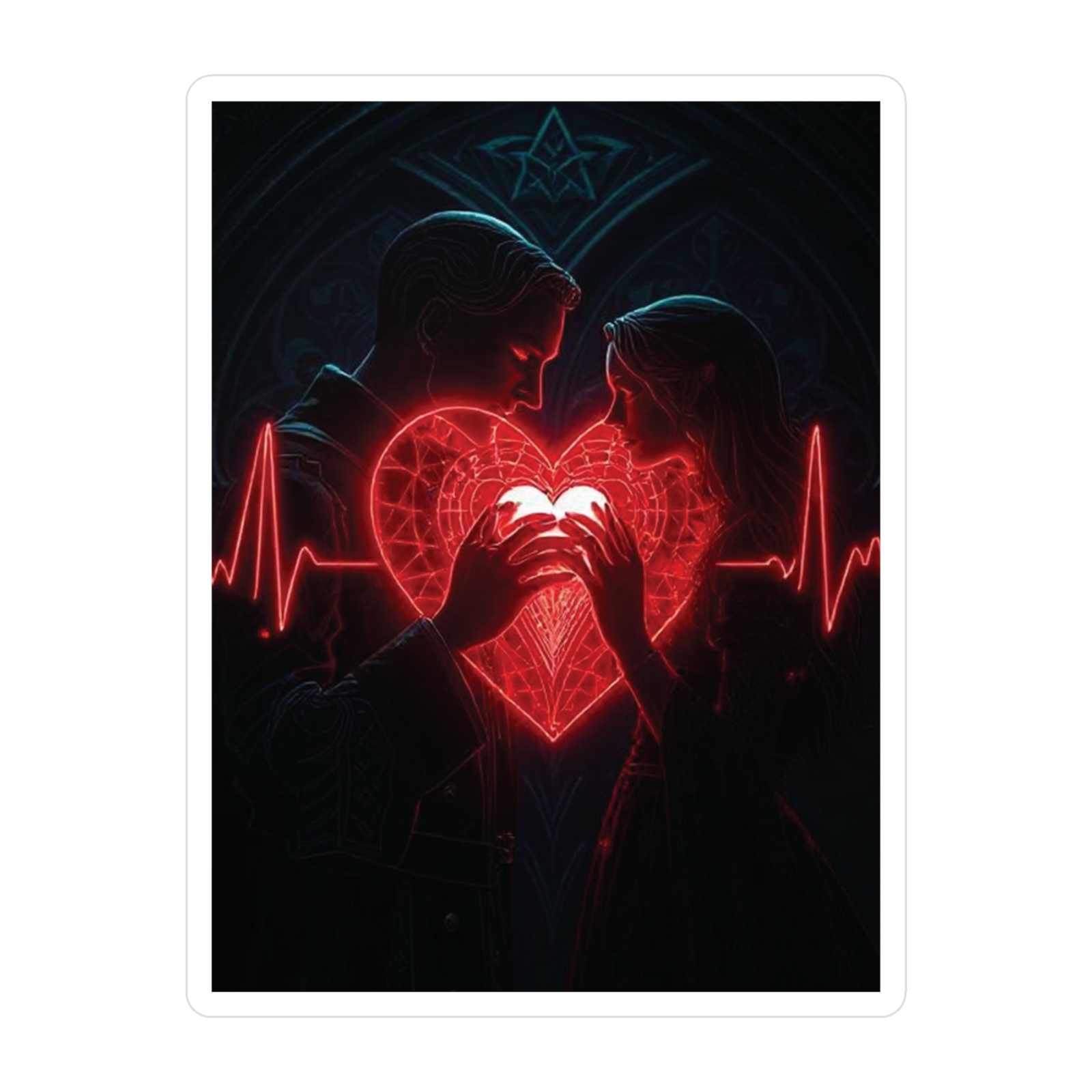 3D Hologram Love Decals for Laptops Water Bottles Valentine's Day Vinyl Stickers