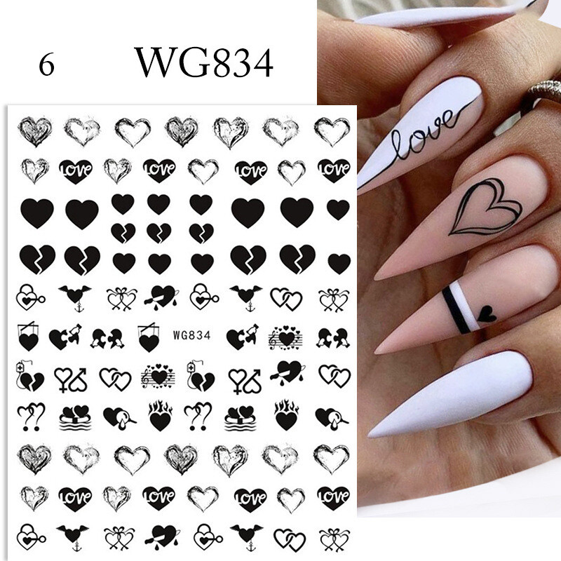 Nail Art Water Decals Stickers Transfers VALENTINES Day Red Love Hearts Stickers | eBay nail-art-water-decals-stickers-transfers-valentines-day-red-love-hearts-stickers-ebay