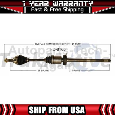 TrakMotive 1 Front Right CV Axle Shaft Fits 2009-2014 Ford Flex