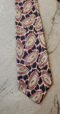 Vtg Nino Cerruti Men's 100% Silk Ikat Print Necktie Made In USA