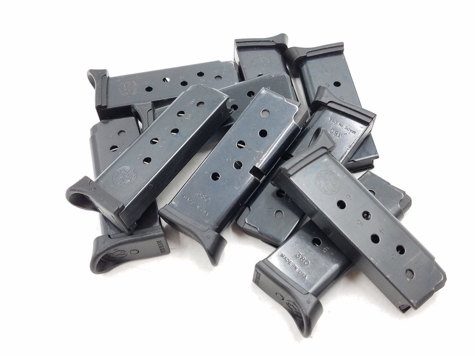 ONE Ruger LCP 6rd 380acp magazine w/ Finger Rest Floor Plate (Blued)