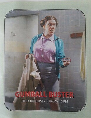 2005 Altoids chewing gum Gumball Buster curiously strong gum bath shower ad