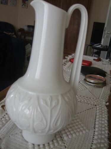 vase bavaria edelstein blanc années 50 moderniste céramique - Zdjęcie 1 z 2