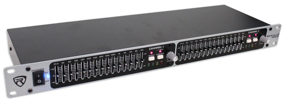 Rockville REQ215 Dual 15 Band 1/3 Octave Graphic Equalizer With Sub-Output! - Image 2 of 4