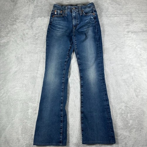 Adriano Goldschmied Jeans Damen 25x32 Farrah Bootcut Wide Leg Hose Dark AG