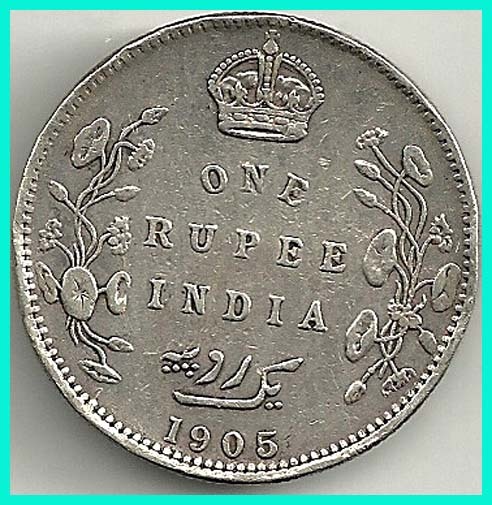 INDIA - 1905 - RUPEE - SILVER COIN . | eBay
