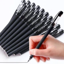 NEW Black Gel Pen Full Matte Water 0.5 Pens Writing Stationery Supply Office