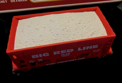 K-Line K-90006 O27/O Scale CLASSIC Ore Car "OL&B BIG RED LINE" - Picture 9 of 10