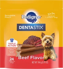 PEDIGREE DENTASTIX Toy/Small Dog Dental Treats, 24 Treats,5.96 Ounce (Pack of 7)