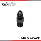 Black 3AN to 1/8 NPT  Adapter Straight Pipe Thread to 3 AN Flare Fitting