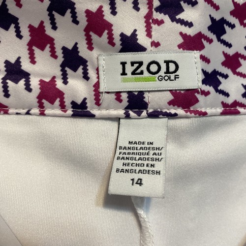 Izod Golf Womens Size 14 Stretch Skort Houndstooth Purple Pink Tennis PickleBall - Picture 6 of 9