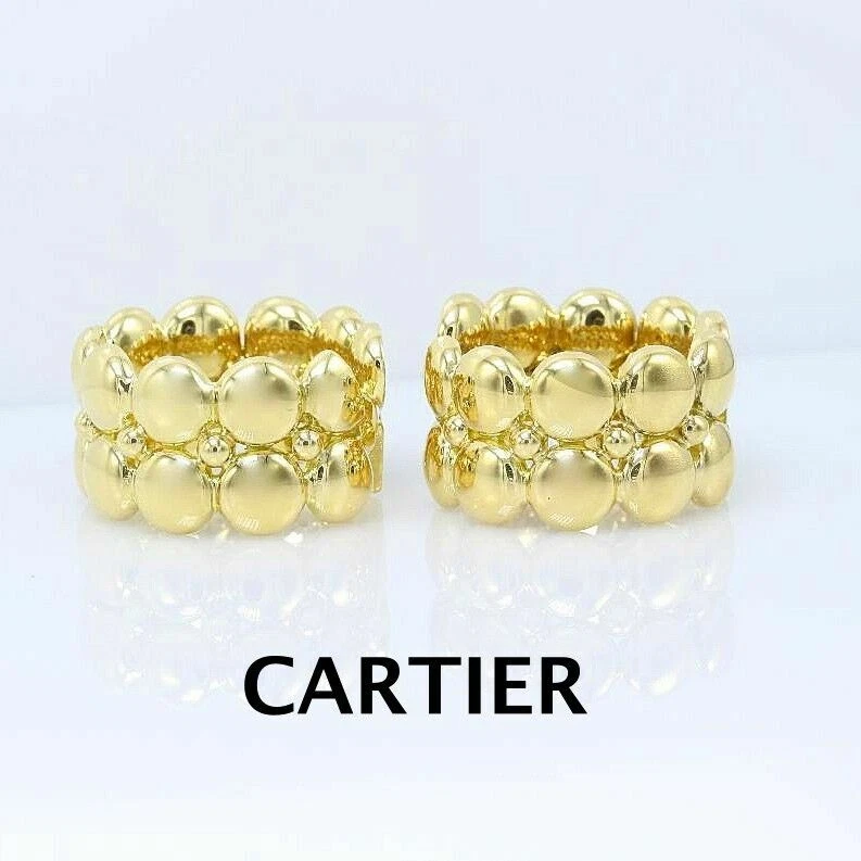 Pendientes Huggie Cartier Colección Luna de Miel Oro Amarillo 18k $10,000 Minorista Foto 2 de 4
