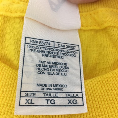 Camiseta básica Alstyle Apparel & Activewear para hombre amarilla algodón cuello redondo XL nueva - Imagen 11 de 11