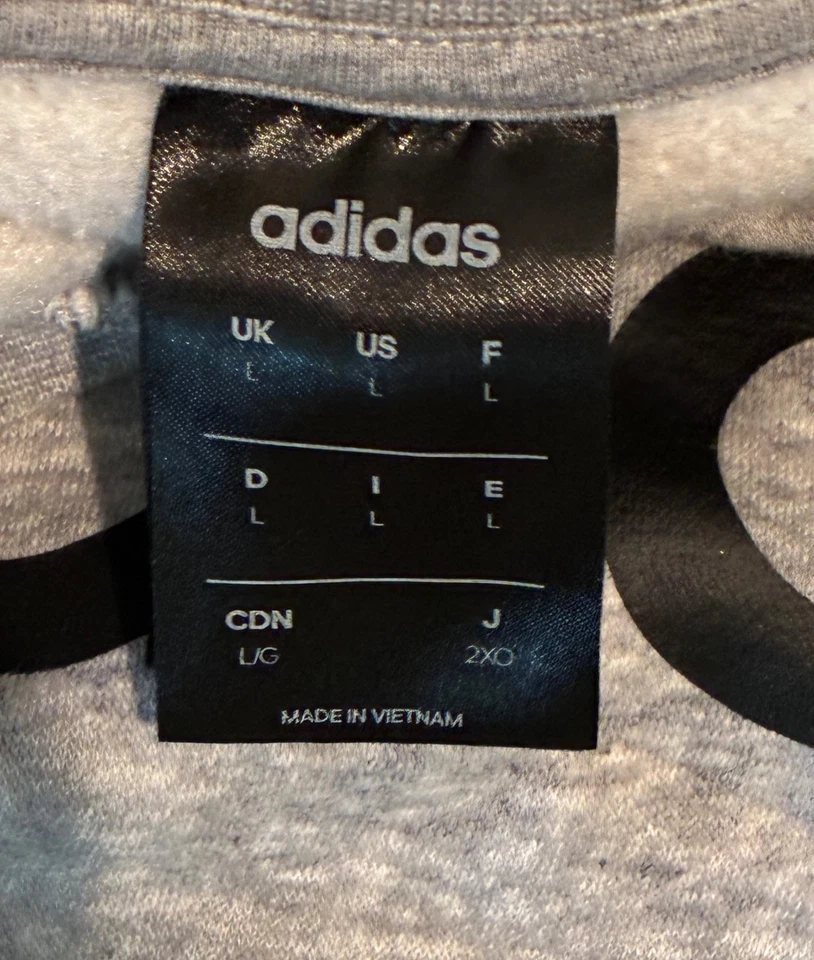 Lote (2) Sudadera Adidas Essentials 3 Rayas Para Hombre Talla Grande Negra y Gris Foto 3 de 4