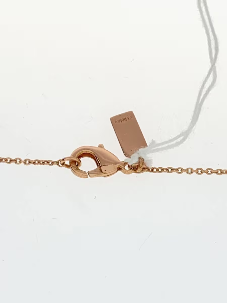 COACH Clover Necklace Pink Gold Women's thumbnail 3